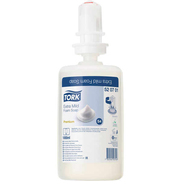 Tork 520701 Extra Mild Foam Soap S4 – 6 x 1 Ltr