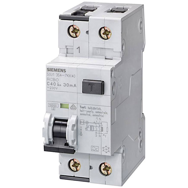Siemens 5SV13167KK10 RCBO 1P 10A 0.03A 230V FI/LS compact 6k